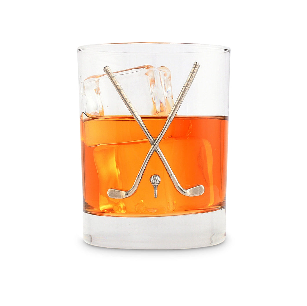 Golf Club Double Old Fashion Bar Glass