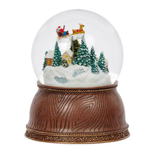 Load image into Gallery viewer, Glitterdome Musical Village with Rotating Santa &amp; Tree
