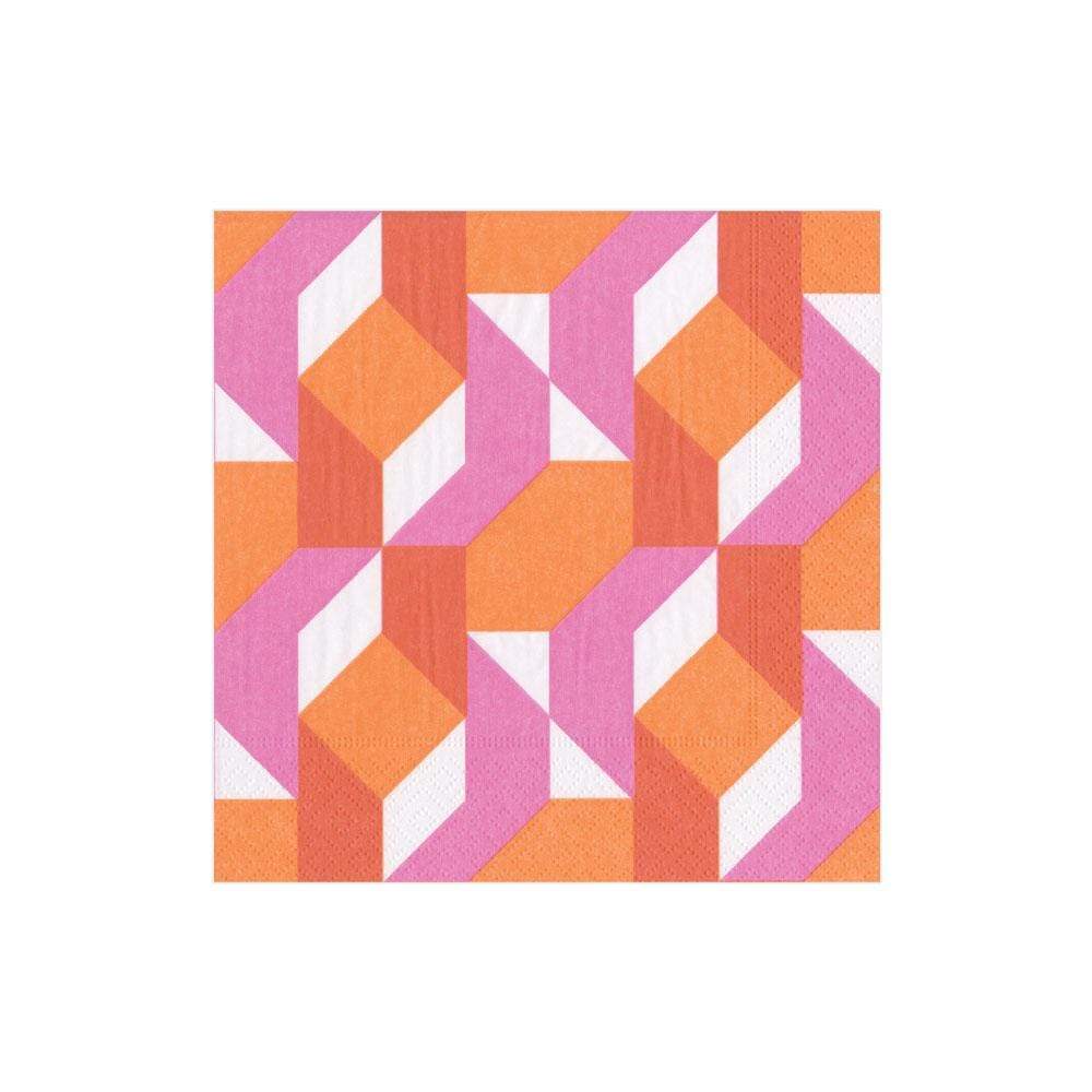 Color Theory Paper Cocktail Napkins in Fuchsia, 20 ct