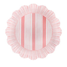 Load image into Gallery viewer, Cabana Stripe Melamine Dessert/Salad Plate, Coral

