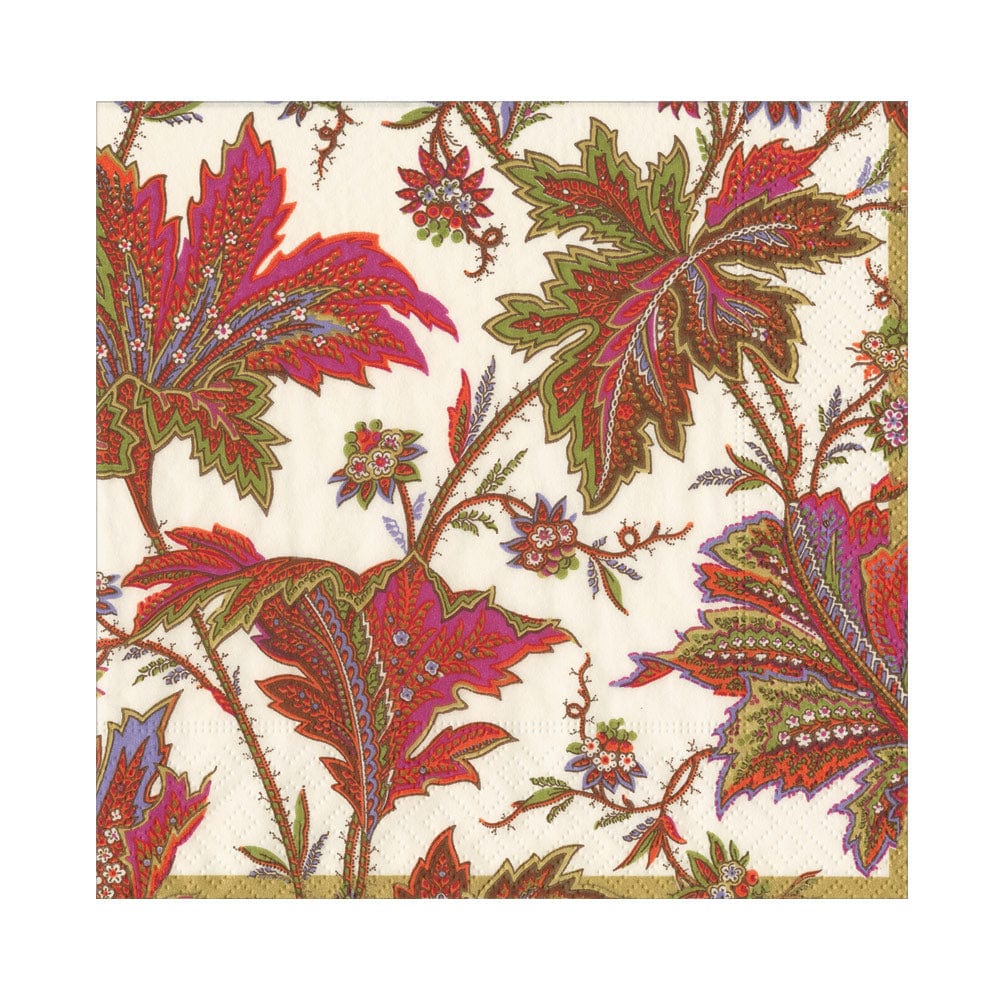 Paisley Leaves Sage Luncheon Napkin - Thumbnail 2