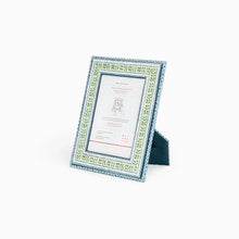 Load image into Gallery viewer, Hand Marbled Tabletop Picture Frame, Sky Rhea
