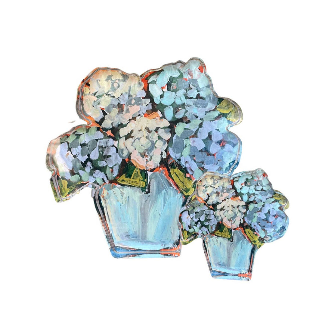 Blue Hydrangea Acrylic Bloom Block, Large