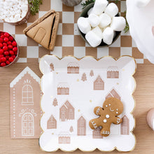 Load image into Gallery viewer, Gingerbread Scattered House Plates, 8ct
