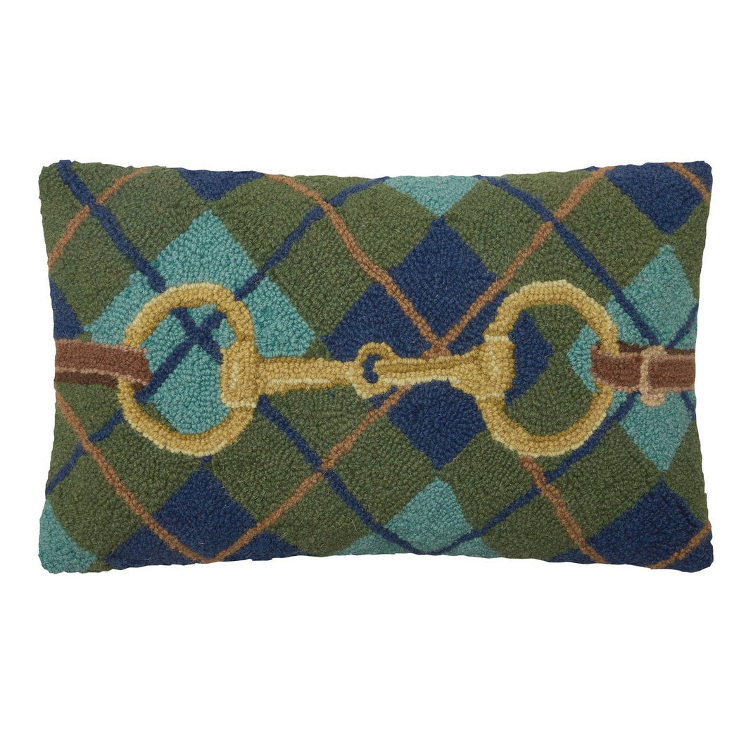 Gingham Snaffle Hook Pillow