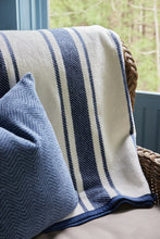 Load image into Gallery viewer, Dockside Stripe Navy Blanket
