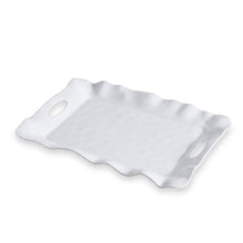 Load image into Gallery viewer, VIDA Havana Rectangular Tray with Handles, White
