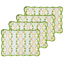 Load image into Gallery viewer, Dogwood Scalloped Placemats, Set of 4
