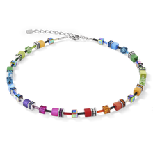 Load image into Gallery viewer, GeoCUBE® Necklace | Multicolour Rainbow
