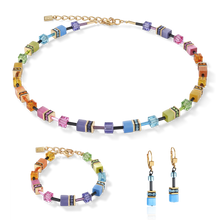 Load image into Gallery viewer, GeoCUBE® Bracelet | Multicolour Rainbow Gold
