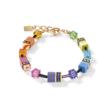 Load image into Gallery viewer, GeoCUBE® Bracelet | Multicolour Rainbow Gold
