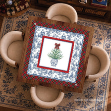 Load image into Gallery viewer, Tartan Toile Noël Mahjong Mat (PRE-ORDER)
