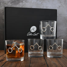 Load image into Gallery viewer, Equestrian Bit Bar Glasses, Set of 4
