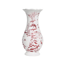 Load image into Gallery viewer, Country Estate Winter Frolic 9" Vase, Ruby
