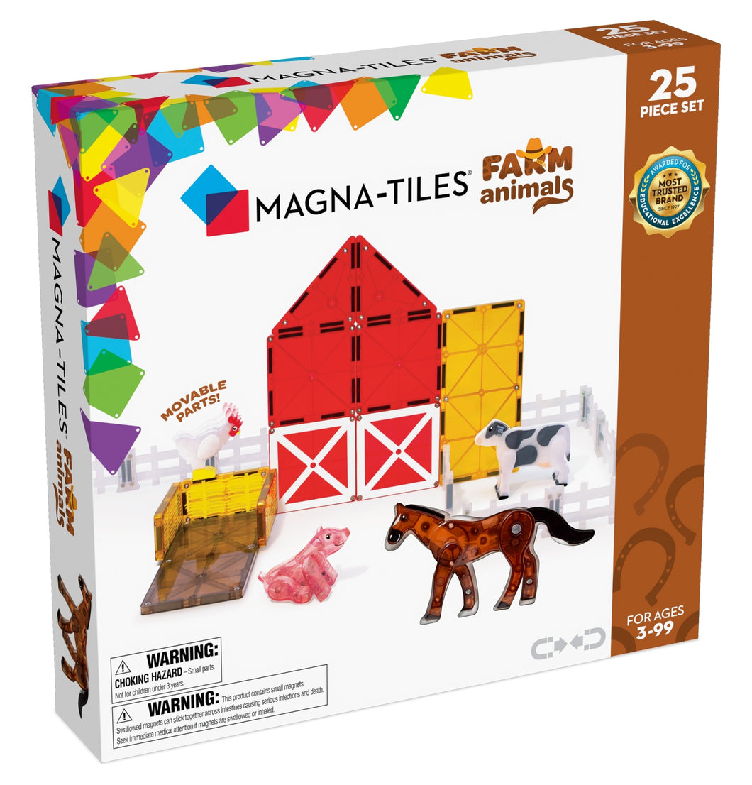 Magna-Tiles Farm Animals, 25-Piece Set