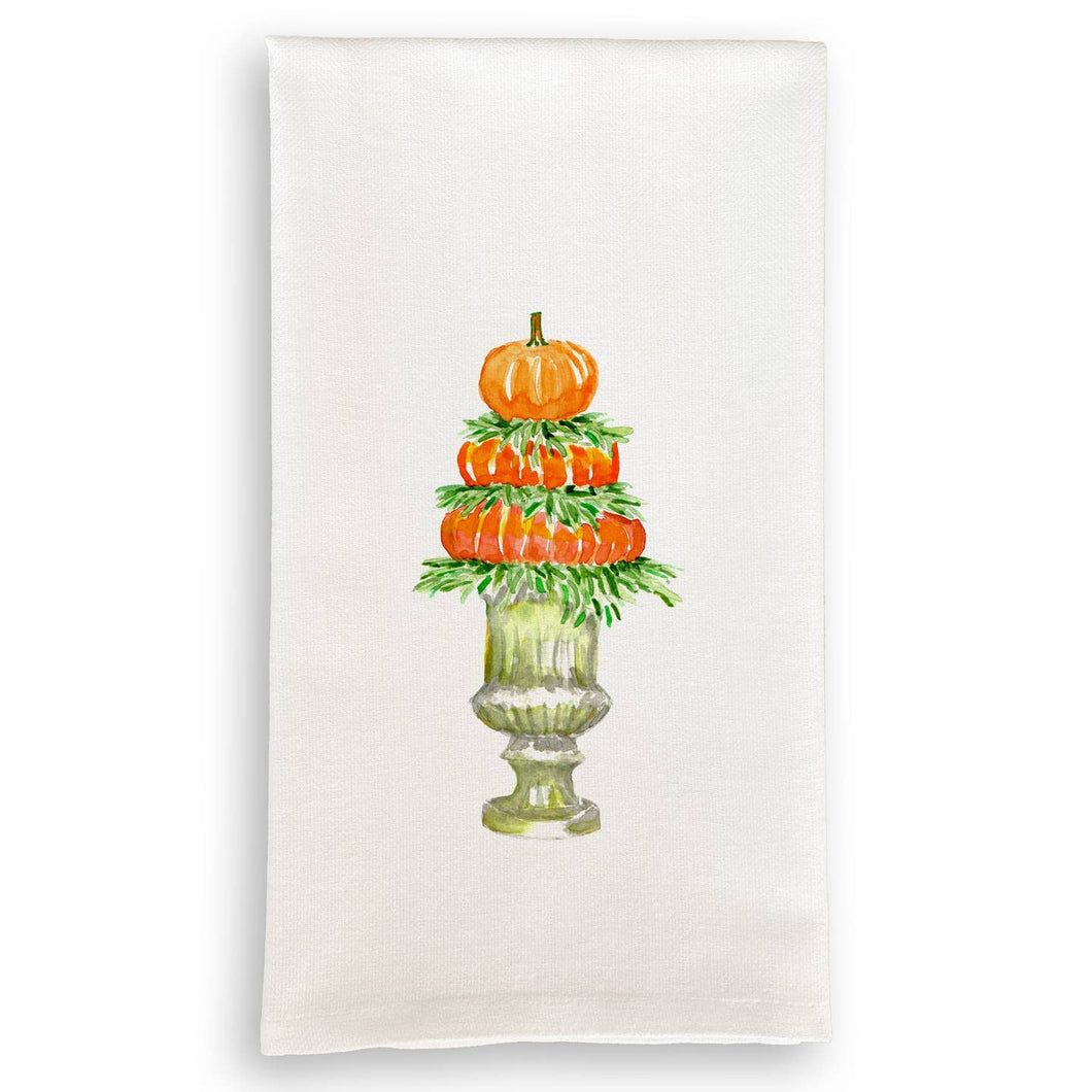 Pumpkin Topiary Tea Towel