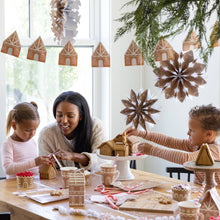 Load image into Gallery viewer, Gingerbread House Shaped Paper Plate, 8ct
