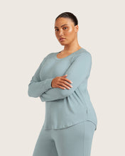 Load image into Gallery viewer, Goodnight Raglan Sleep Top, Mineral Blue
