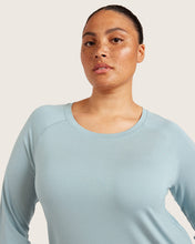 Load image into Gallery viewer, Goodnight Raglan Sleep Top, Mineral Blue
