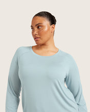 Load image into Gallery viewer, Goodnight Raglan Sleep Top, Mineral Blue
