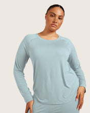 Load image into Gallery viewer, Goodnight Raglan Sleep Top, Mineral Blue
