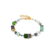 Load image into Gallery viewer, GeoCUBE® Precious Motion bracelet Forest Light gold
