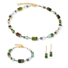 Load image into Gallery viewer, GeoCUBE® Precious Motion earrings Forest Light gold
