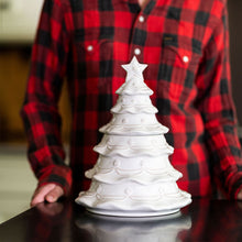 Load image into Gallery viewer, Berry &amp; Thread Christmas Tree Cookie Jar, Whitewash
