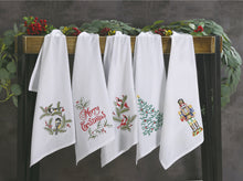 Load image into Gallery viewer, Snowy Tree Embroidered Kitchen Towel
