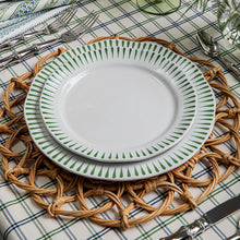 Load image into Gallery viewer, Sitio Stripe Dinner Plate, Basil
