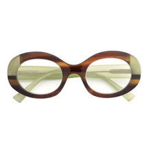 Load image into Gallery viewer, Seraphina | Tortoise &amp; Light Green Blue Light Blocking Readers

