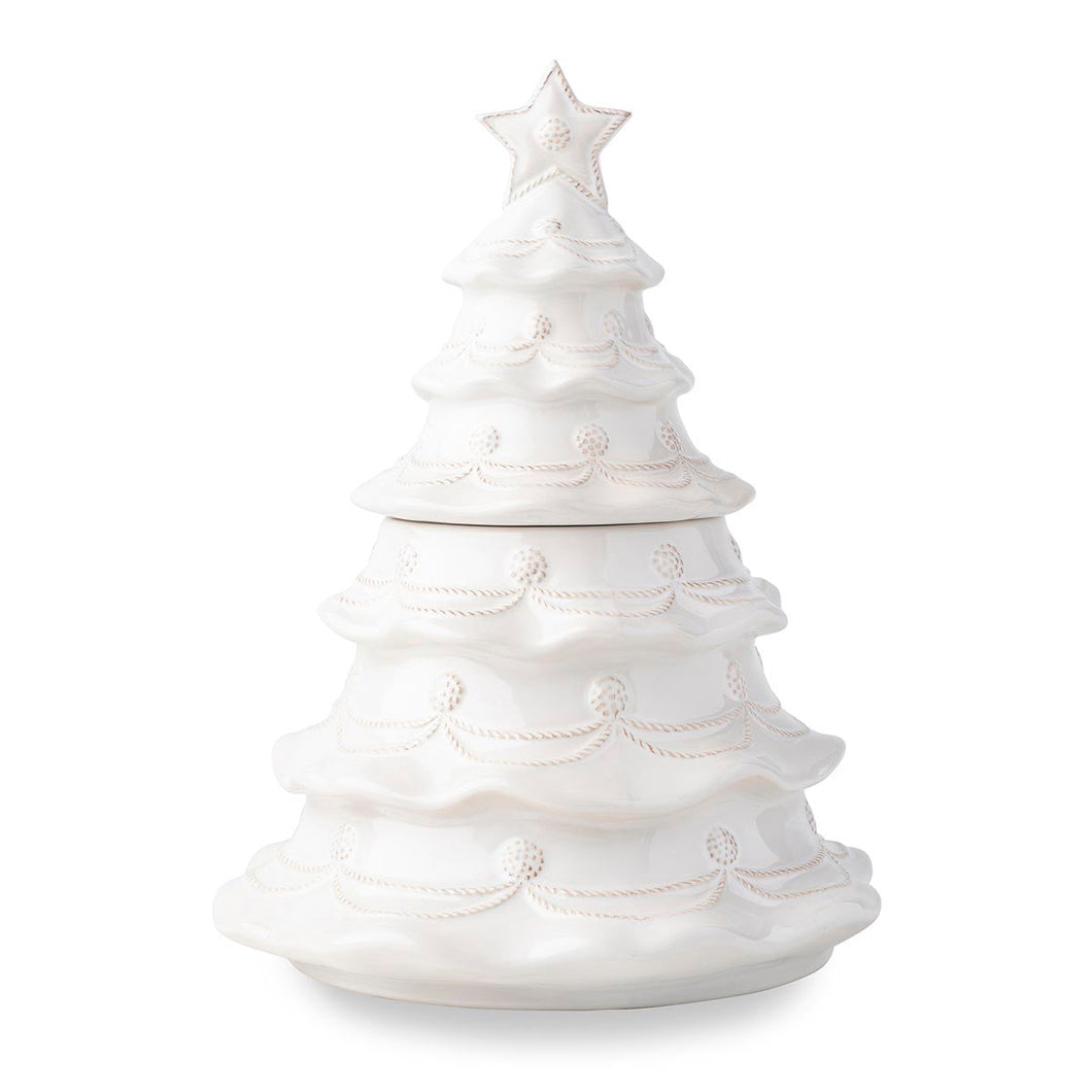 Berry & Thread Christmas Tree Cookie Jar, Whitewash