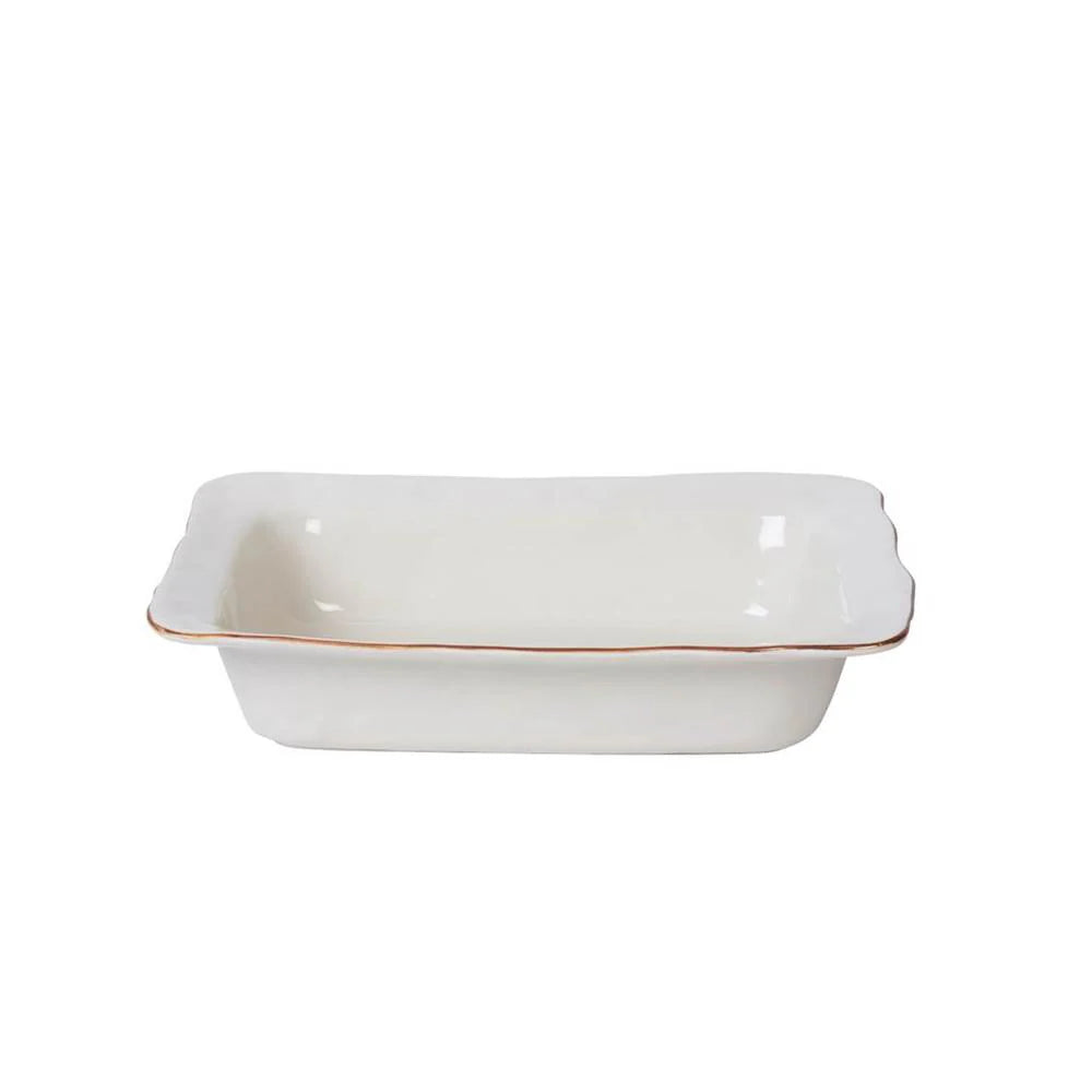 Cantaria Small Rectangular Baker, White