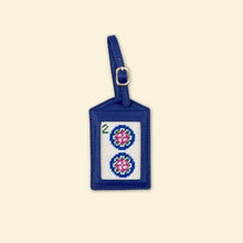 Load image into Gallery viewer, Self-Finishing Needlepoint Luggage Tag Kit, Two Dot Mahjong
