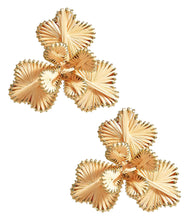 Load image into Gallery viewer, Kaia Raffia Wrapped Petal Earring - Natural
