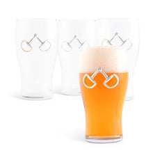 Load image into Gallery viewer, Equestrian Bit Pint Glasses, Set of 4
