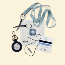 Load image into Gallery viewer, Self-Finishing Needlepoint Key Fob Kit, Plaid Circle
