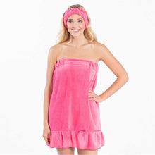 Load image into Gallery viewer, Hot Pink Perfectly Plush Spa Wrap
