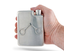Load image into Gallery viewer, Equestrian Pewter Flask
