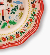 Load image into Gallery viewer, Holly Jolly Nutcracker Melamine Dessert Plates, Assorted Set of 4
