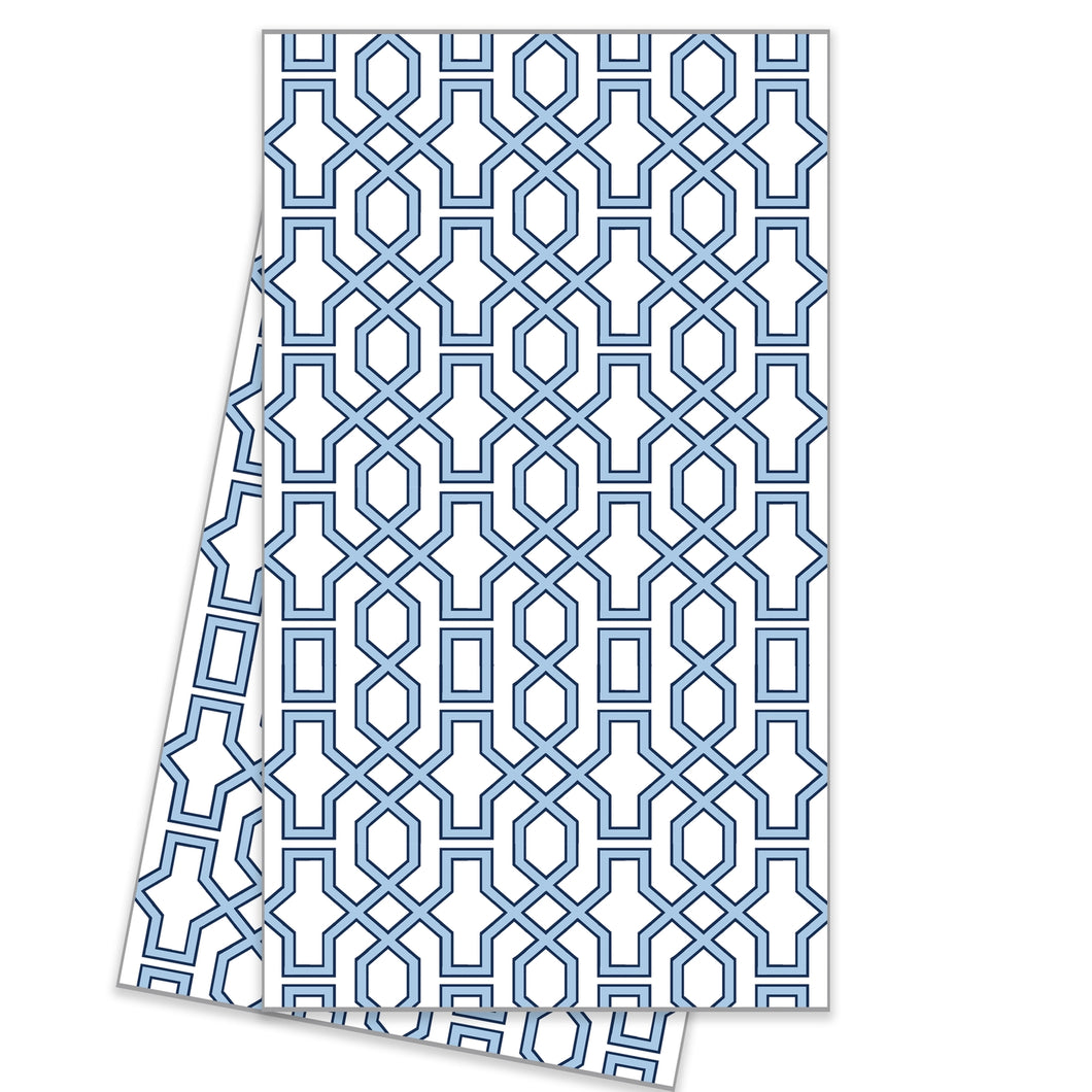 Blue Trellis Tea Towel