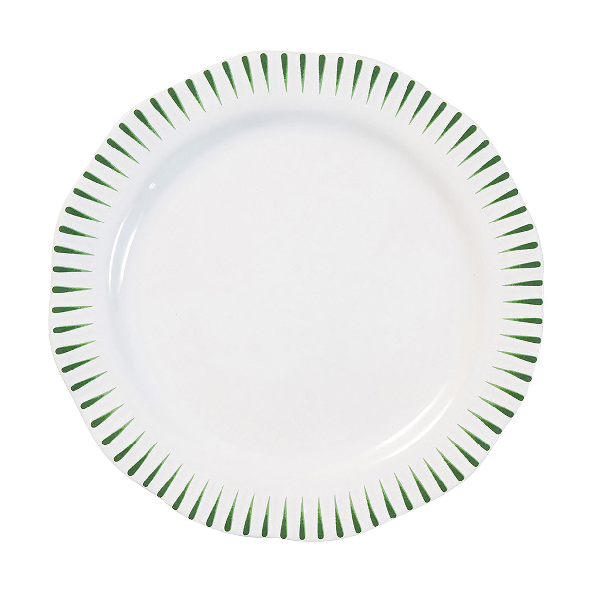 Sitio Stripe Dinner Plate, Basil