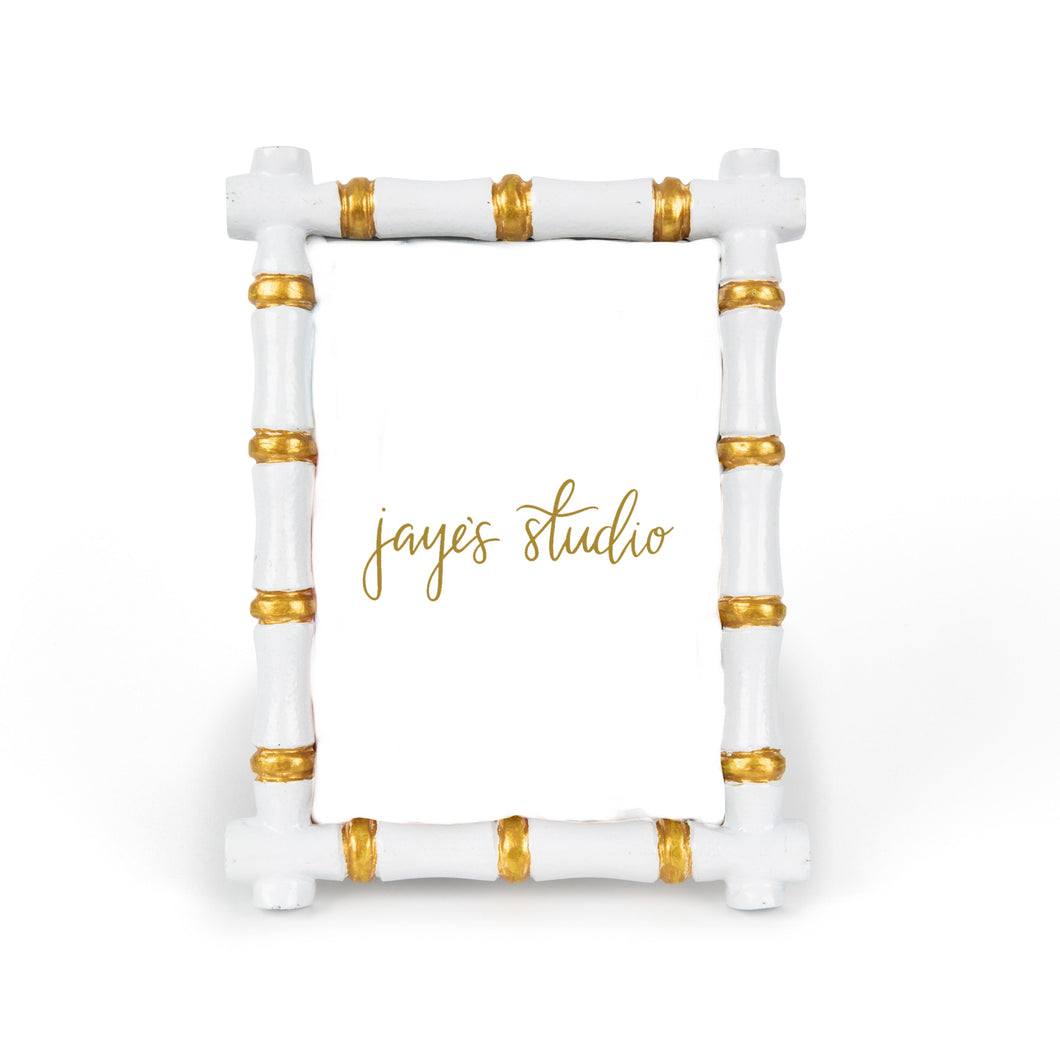 Gracie Chloe Photo Frame, 5x7 | White & Gold