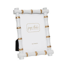 Load image into Gallery viewer, Gracie Chloe Photo Frame, 4x6 | White &amp; Gold

