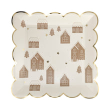Load image into Gallery viewer, Gingerbread Scattered House Plates, 8ct
