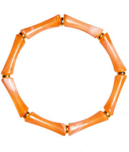 Load image into Gallery viewer, Lucy Bamboo Acrylic Bracelet, Orange
