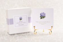 Load image into Gallery viewer, 24 Large Hydrangea Verse Cards with Easel, 5.5"
