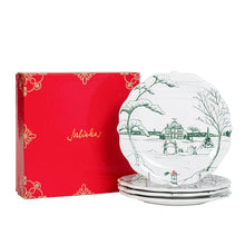 Load image into Gallery viewer, Country Estate Winter Frolic Assorted Party Plates , Set of 4 | Evergreen
