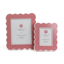 Load image into Gallery viewer, Pink Scalloped Hand-Painted Frame, 8x10
