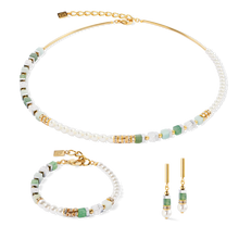 Load image into Gallery viewer, Precious Fusion Offset Bracelet, Gold-Green
